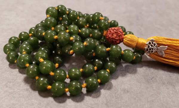 Heart Chakra Mala - Green Jade