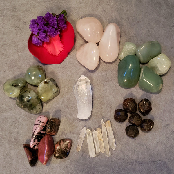 Love and Heart Healing Crystal Grid Kit